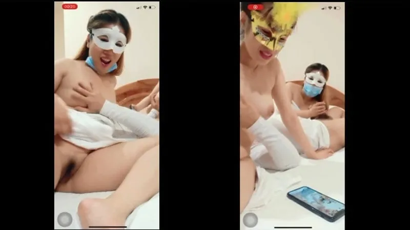 Hai em livestream làm tình tập thể